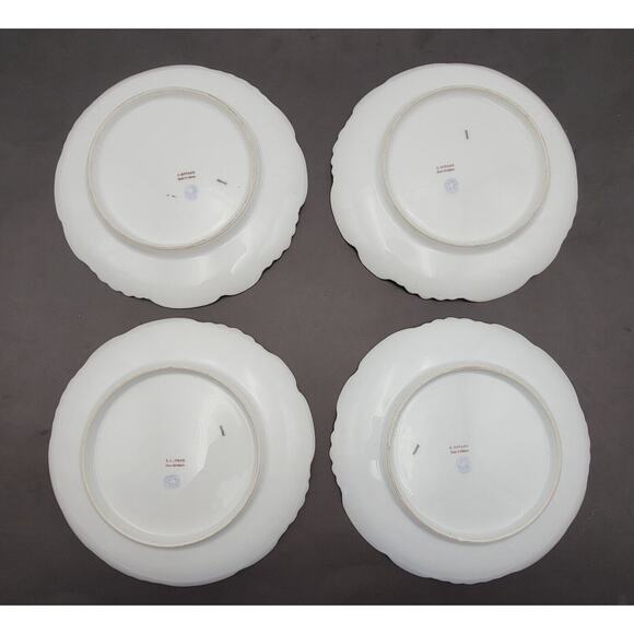 French Limoges Game Birds 4 plate set by Lewis Strauss & Sons vintage 1920's - Picture 14 of 14